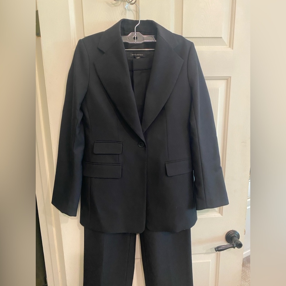 Banana Republic Black Blazer Classic Suit Jacket